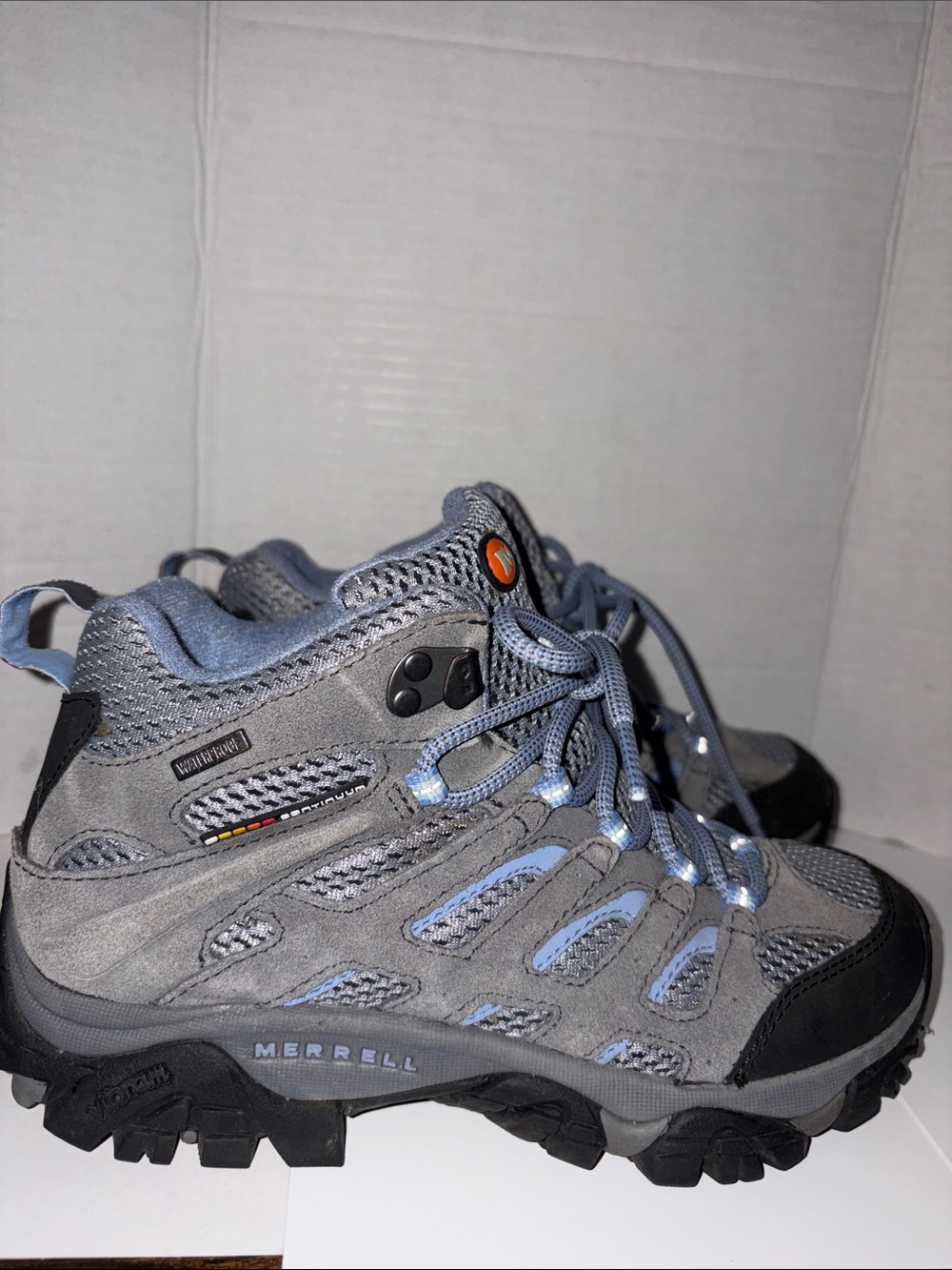 Merrell women’s Gray and Light Blue Hiking Boots